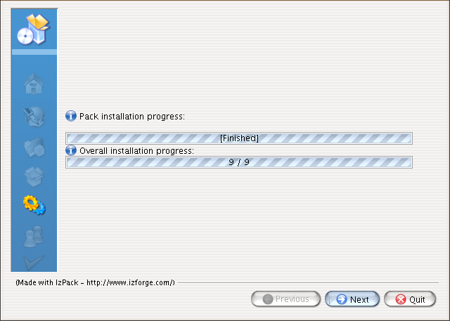 Package Installation Progress Screenshot